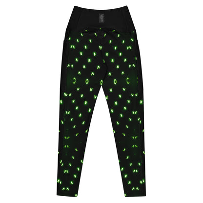 Laser Dots Crossover leggings with pockets