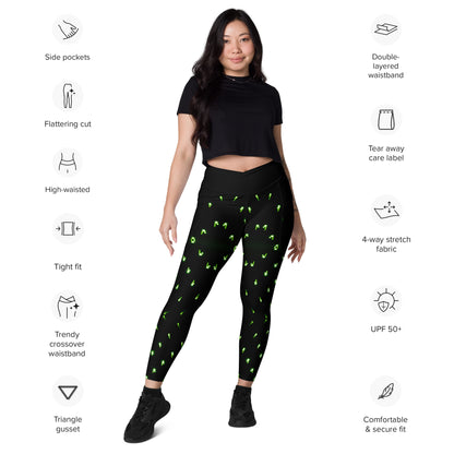 Led Dots Crossover leggings with pockets