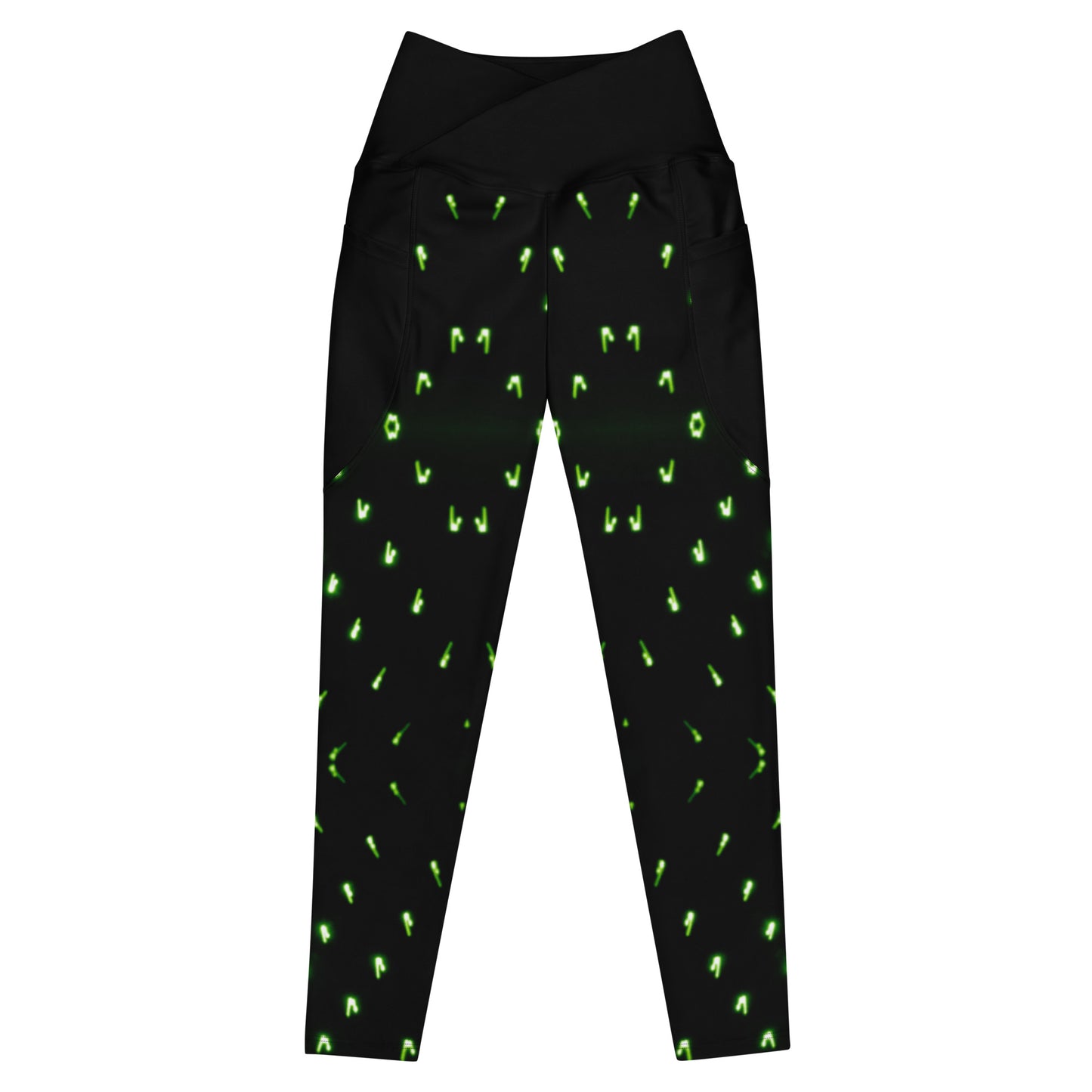 Laser Dots Crossover leggings with pockets