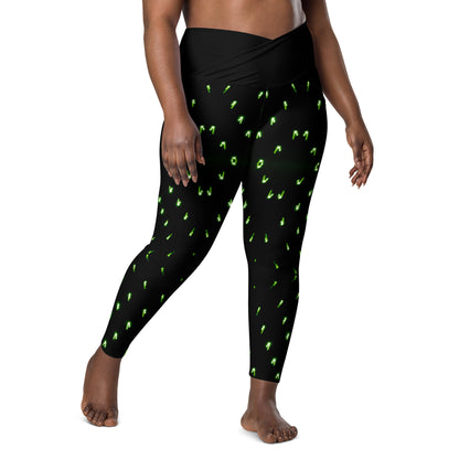 Laser Dots Crossover leggings with pockets