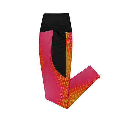 Crossover Laser Strobe leggings with pockets