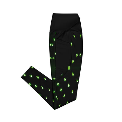 Laser Dots Crossover leggings with pockets