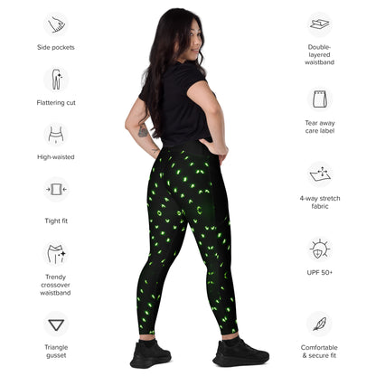 Led Dots Crossover leggings with pockets