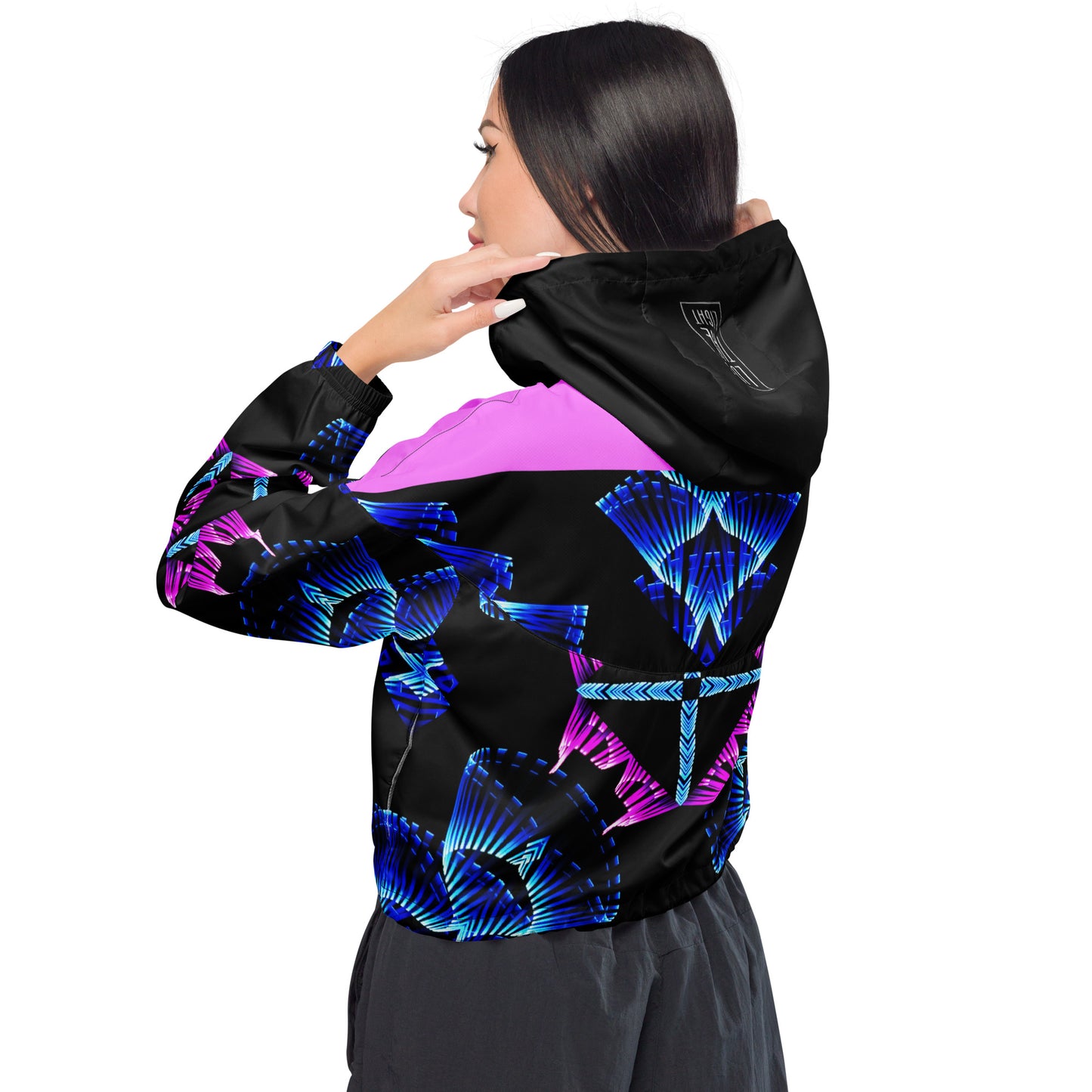 BluPink Wave Women’s cropped windbreaker