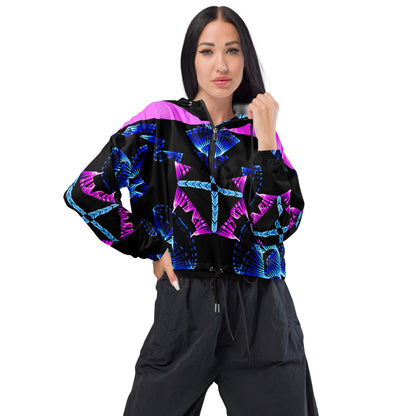 BluPink Wave Women’s cropped windbreaker