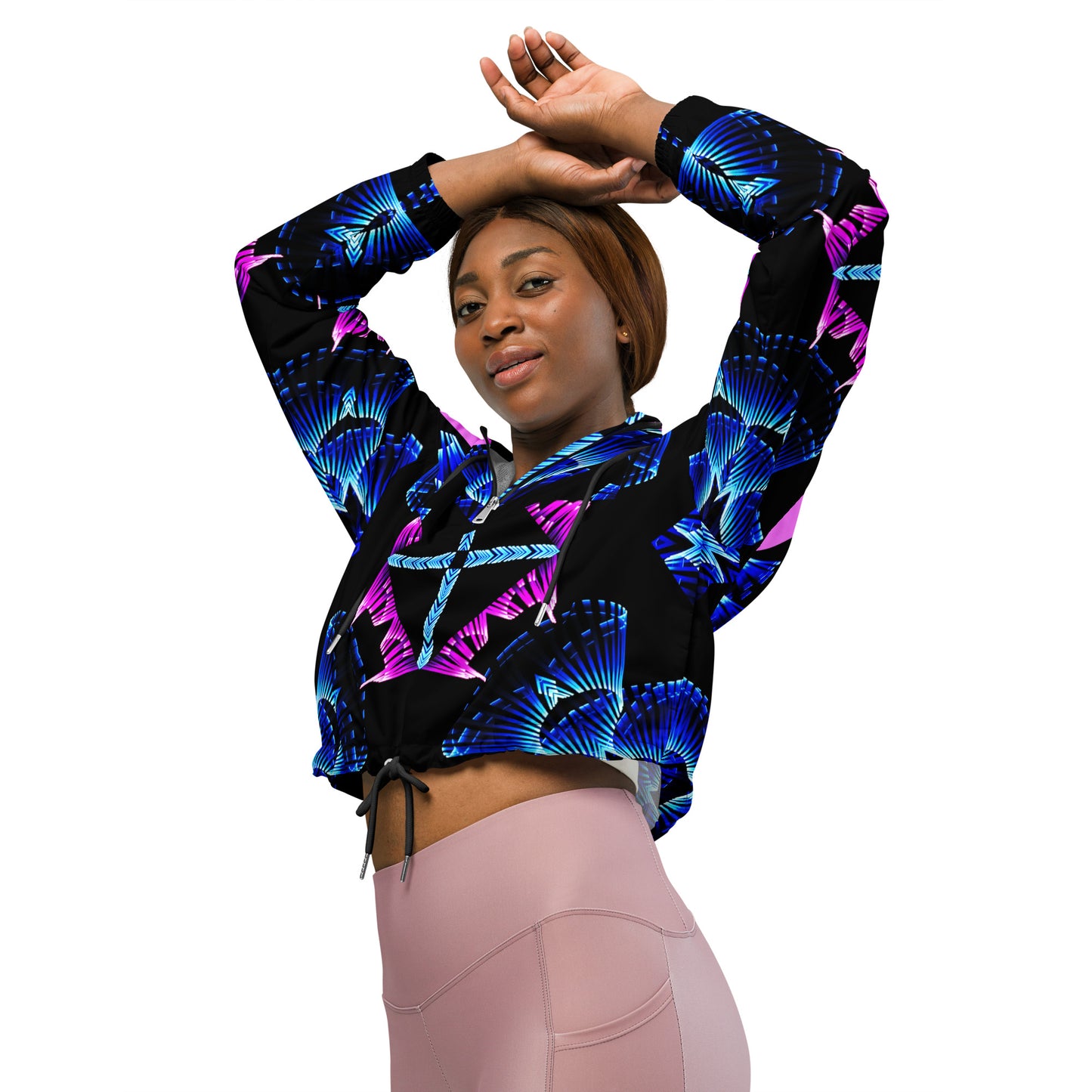 BluPink Wave Women’s cropped windbreaker