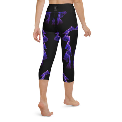 Violet Flair Yoga Capri Leggings