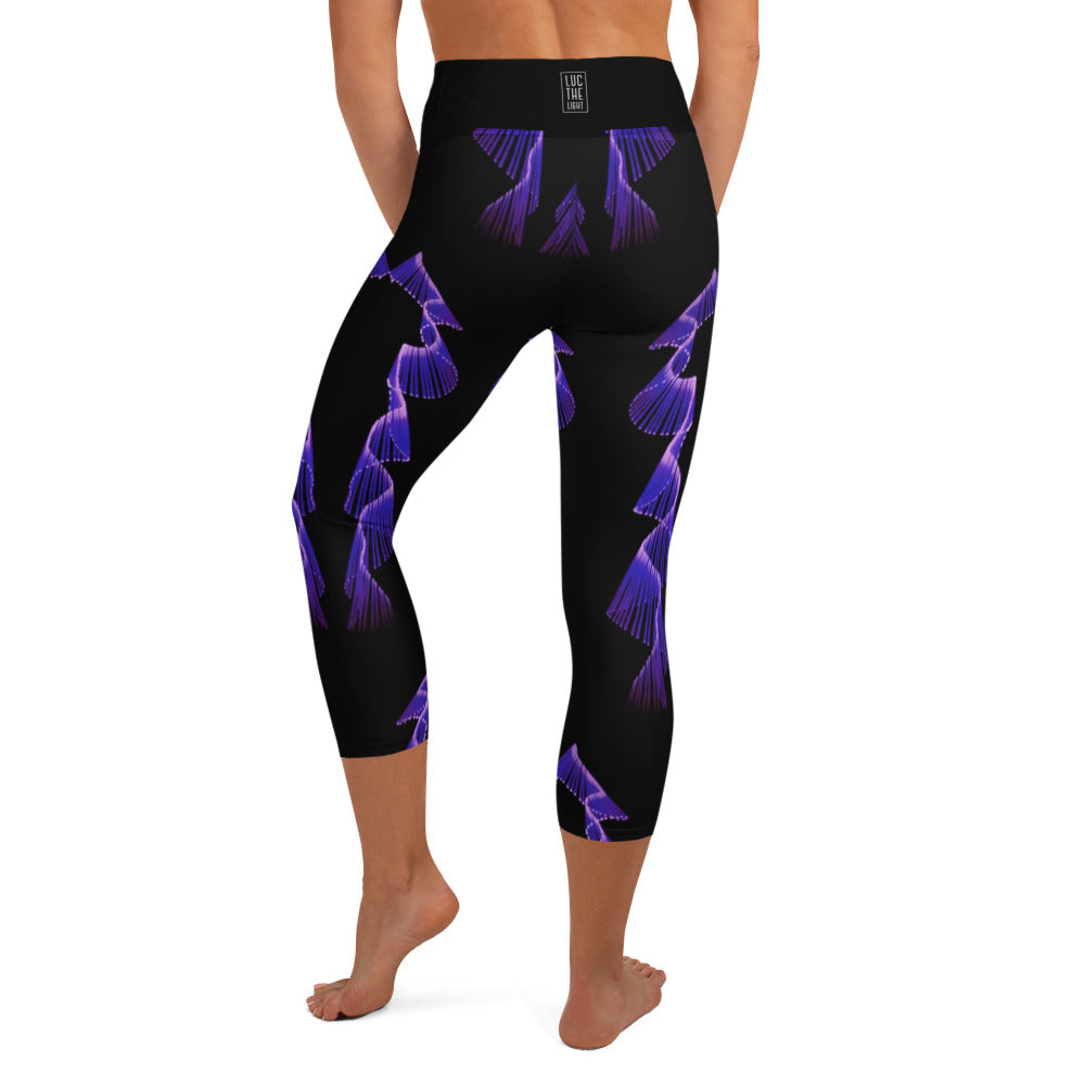 Violet Flair Yoga Capri Leggings