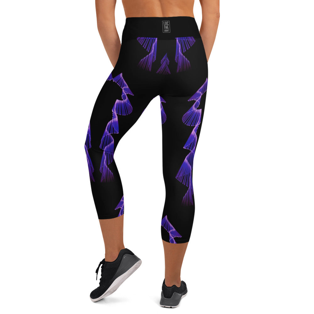 Violet Flair Yoga Capri Leggings