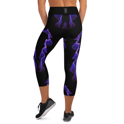 Violet Flair Yoga Capri Leggings