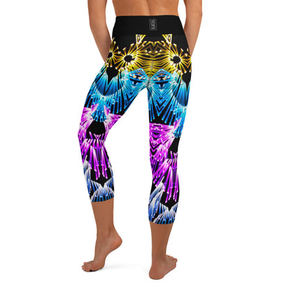 Twirl of Lights Yoga Capri Leggings