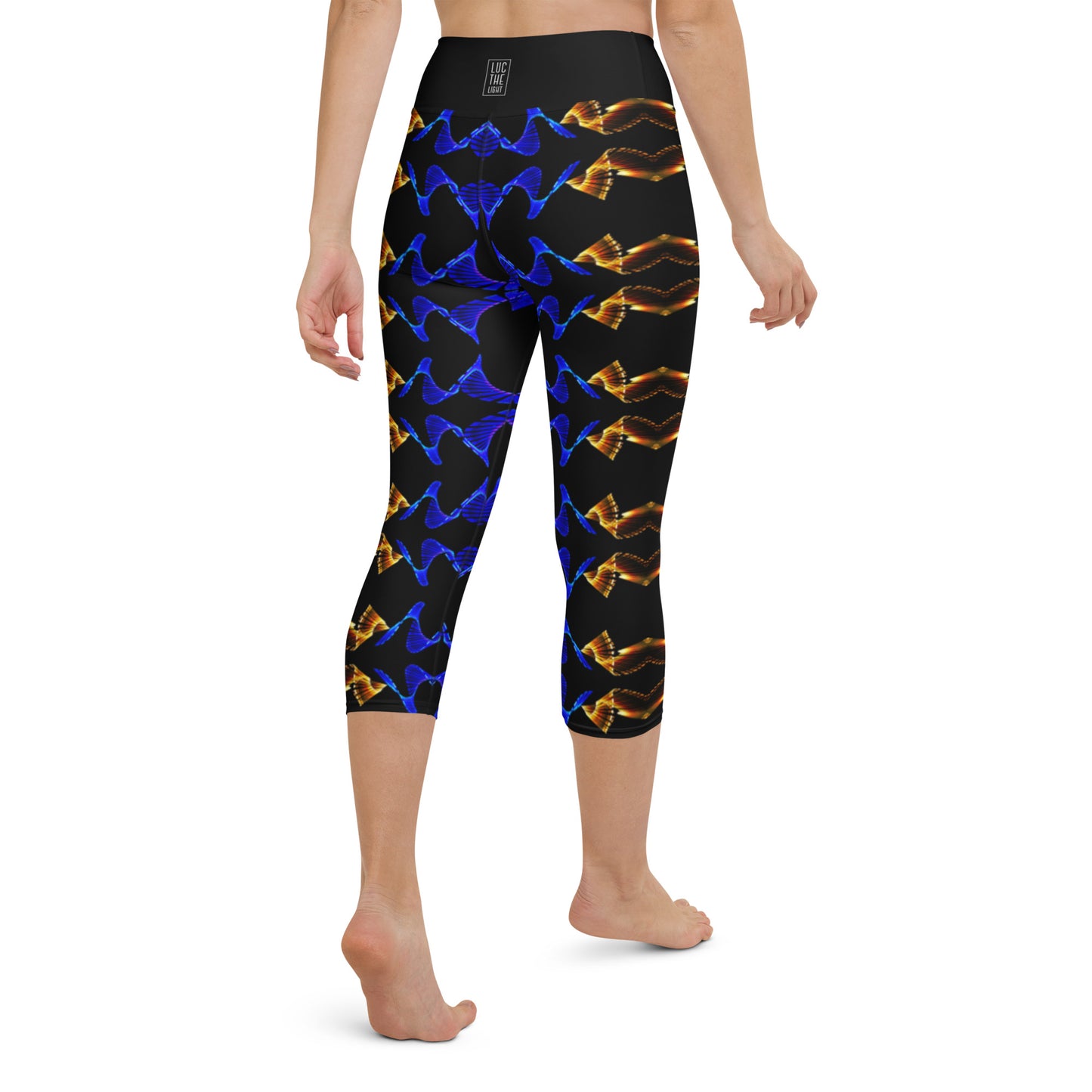 Snake Waves Yoga Capri Leggings