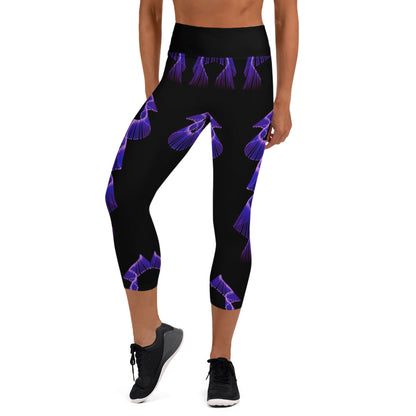 Violet Flair Yoga Capri Leggings