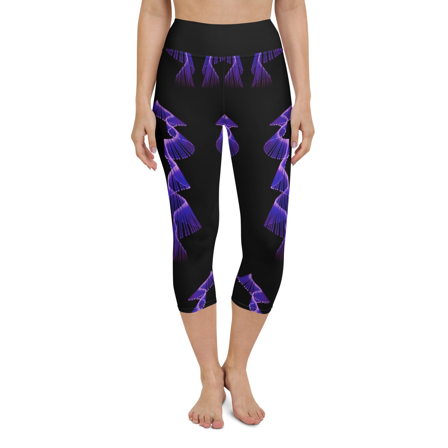 Violet Flair Yoga Capri Leggings