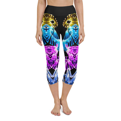 Twirl of Lights Yoga Capri Leggings