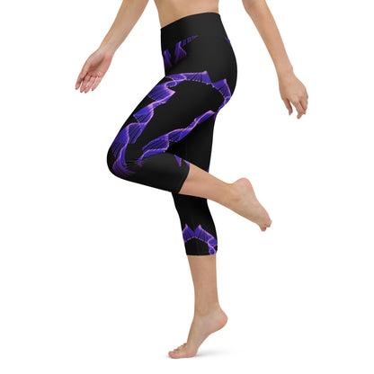 Violet Flair Yoga Capri Leggings