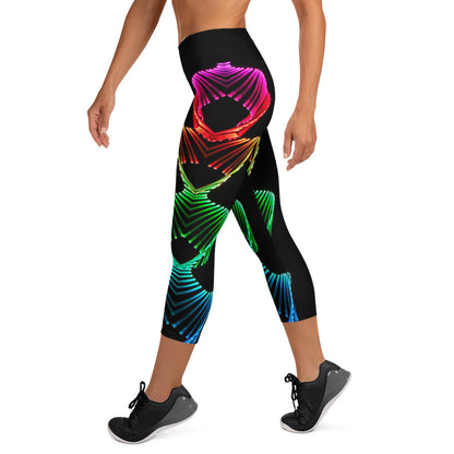 Carioca Waves Yoga Capri Leggings