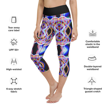 Trails of Light Yoga Capri Leggings