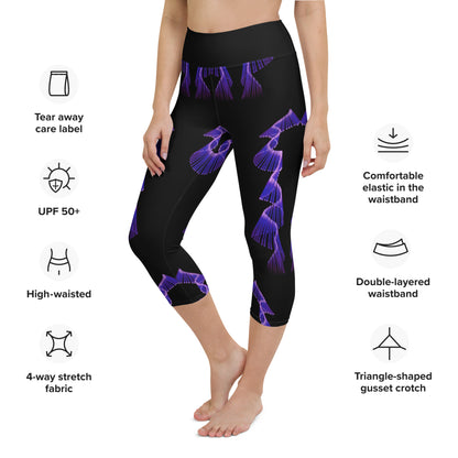 Violet Flair Yoga Capri Leggings