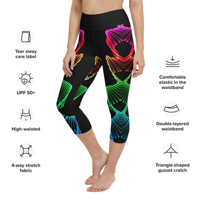 Carioca Waves Yoga Capri Leggings