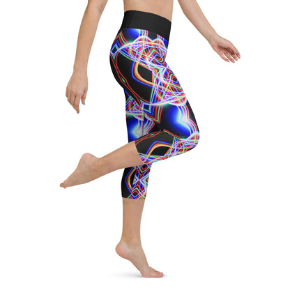 Trails of Light Yoga Capri Leggings