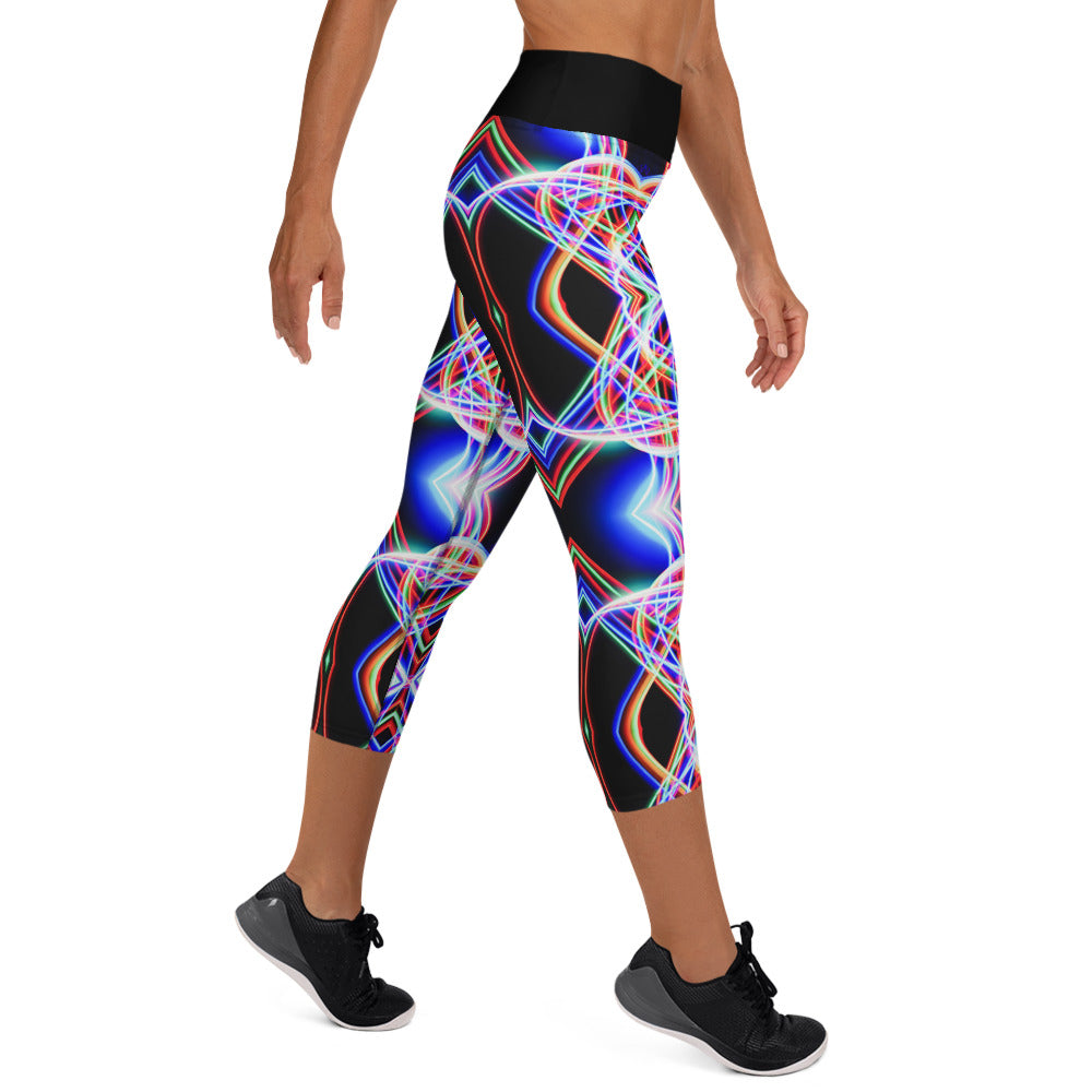 Trails of Light Yoga Capri Leggings