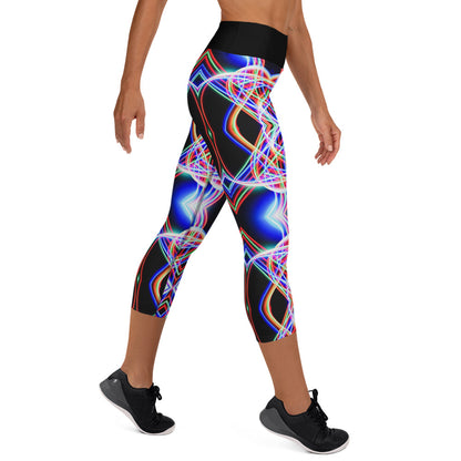 Trails of Light Yoga Capri Leggings