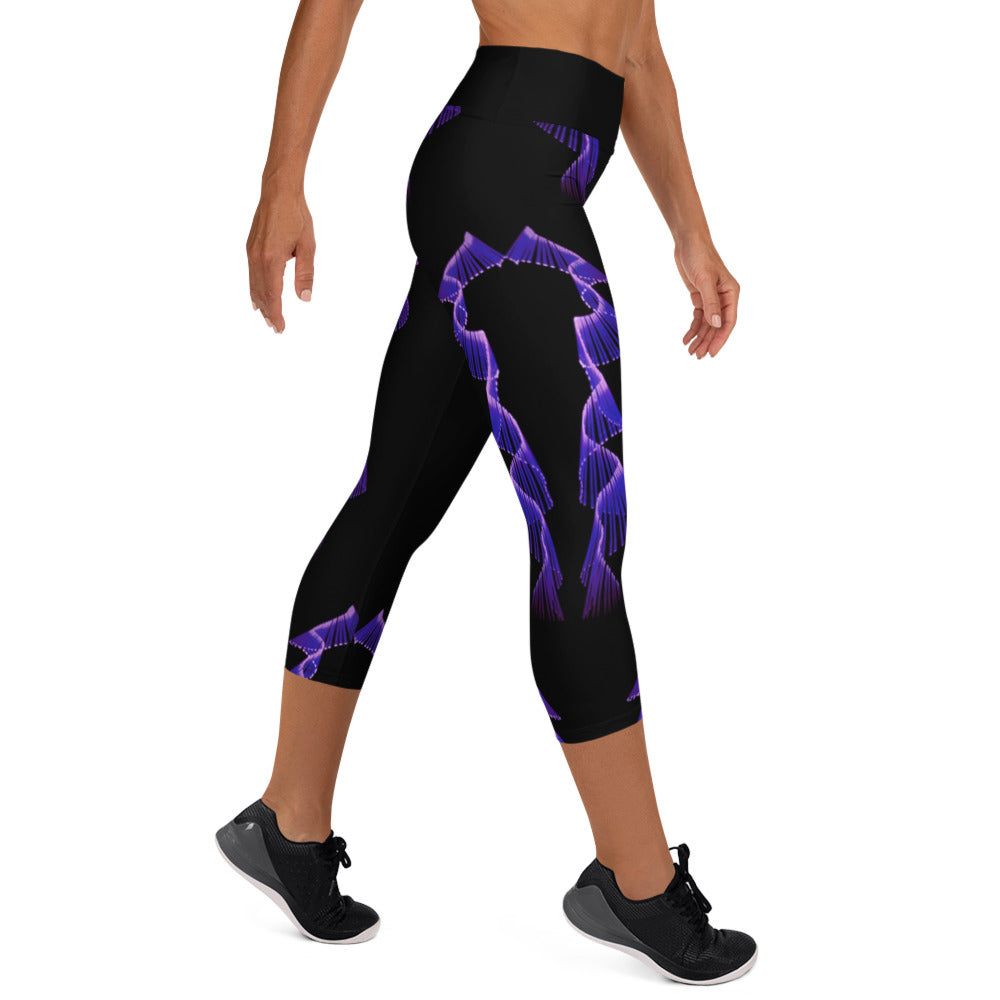 Violet Flair Yoga Capri Leggings