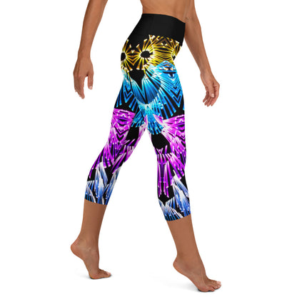 Twirl of Lights Yoga Capri Leggings