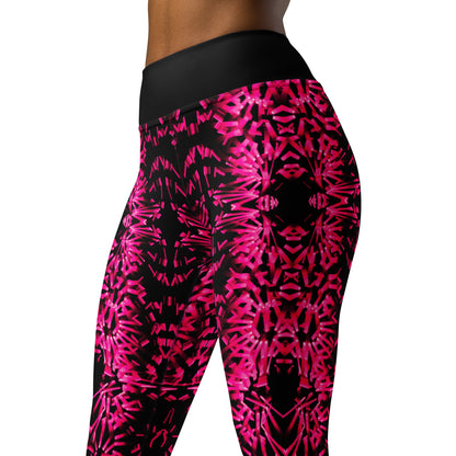 Pink Light Fractal Yoga Leggings